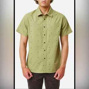 Katin Olive Green Men's Short Sleeve Shirt size Large